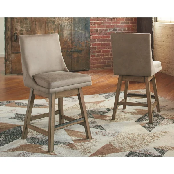 Ashley HomeStore Tallenger D380-524 Upholstered Swivel Barstool