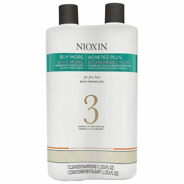 Nioxin System 3 33.8-Ounce Cleanser and Scalp Therapy Duo