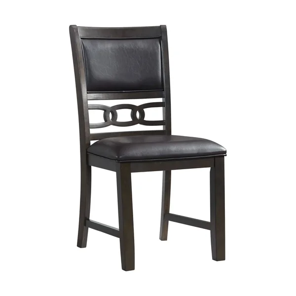 Taylor Standard Height Faux Leather Side Chair Set in Walnut - Picket House Furnishings DAH505SPC