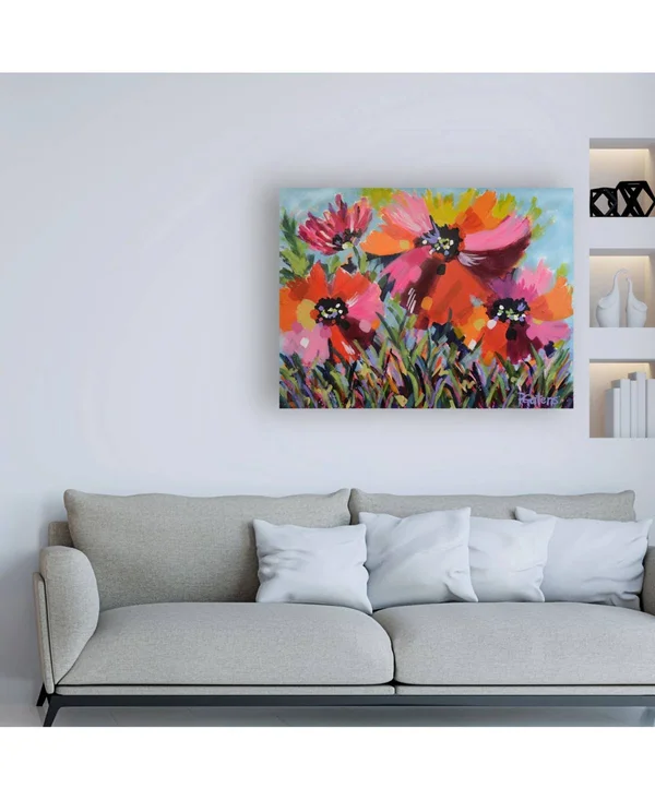 Trademark Art Pamela Gaten 'Red Poppy Field' Canvas Art