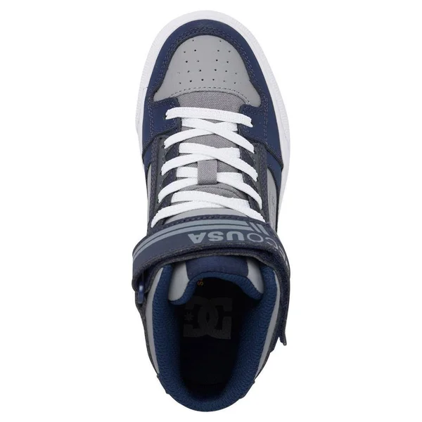DC Kids Pure High Top EV Shoes - 1 - Navy-Grey