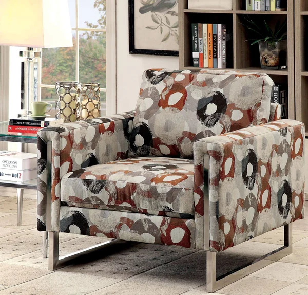Furniture of America Lauren II Chair with Pattern