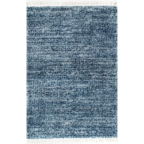 nuLOOM Rugs Contemporary Brooke Shag Blue 7& 10x22 x 11& Area Rug