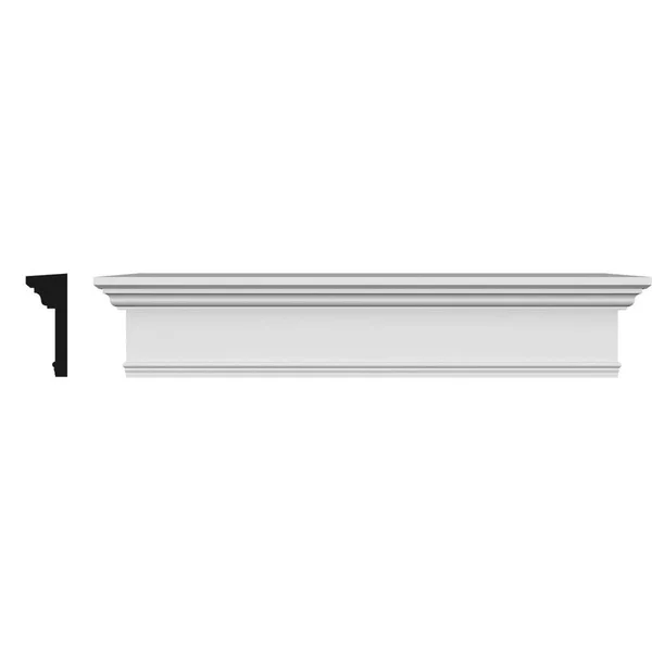 157 inch Bottom Width x 160 7/8 inch Top Width x 7 1/4 inchh x 1 inchp Traditional Crosshead with Trim