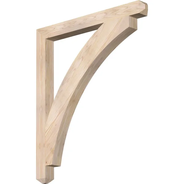 Ekena Millwork BKT04X38X44THR04SDF 3 1/2x22W x 38x22D x 44x22H Thorton Craftsman Smooth BRACKET, Douglas Fir