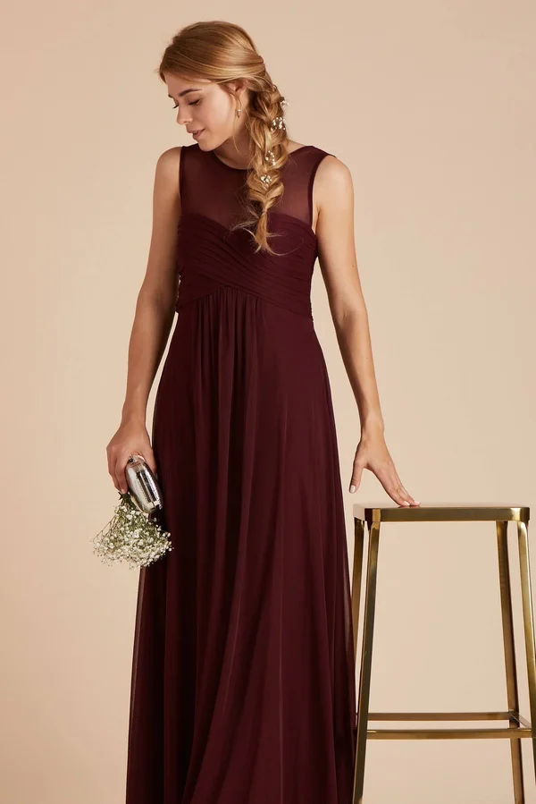 Birdy Grey Ryan Bridesmaid Dress in Cabernet M - Cabernet