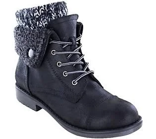 Cliffs by White Mountain Hiking Boots - Duena, Size 6-1/2 Wide, Black