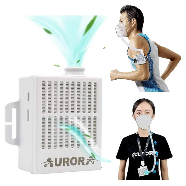 4WDKING Portable Air Purifier with 12 Pcs Replacement 5-Ply, Rechargeable Reusable Wearable Personal Electrical Air Purifying wi