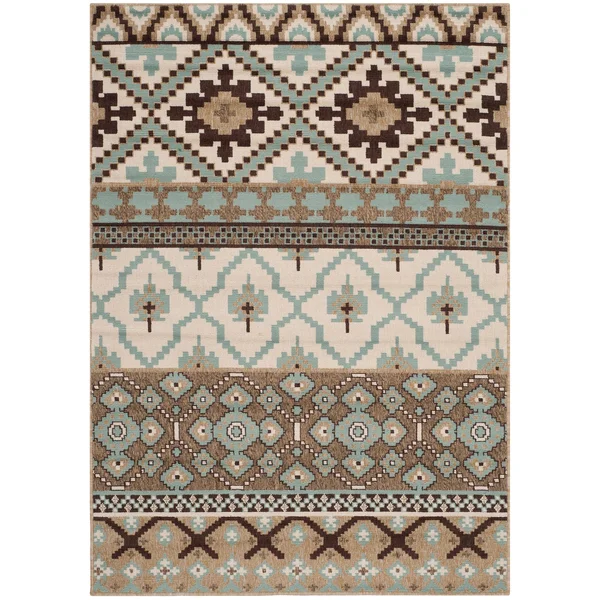 Safavieh Veranda Srbislava Indoor/ Outdoor Rug - 6&7x22 x 6&7x22 Square - Turquoise/Blue