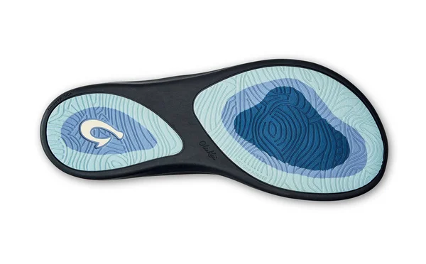 Olukai Punua Women's Beach Sandals Cloud Blue - Black - 10