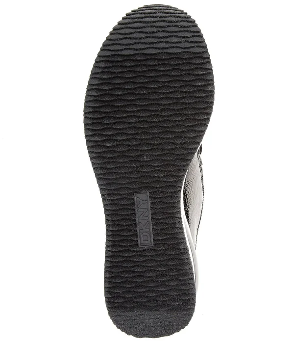 Dkny Borg Logo Print Strap Slip-On Wedge Sneakers - 9M