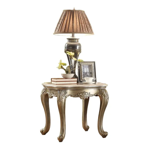 Fiorella Marble Top End Table by Homelegance