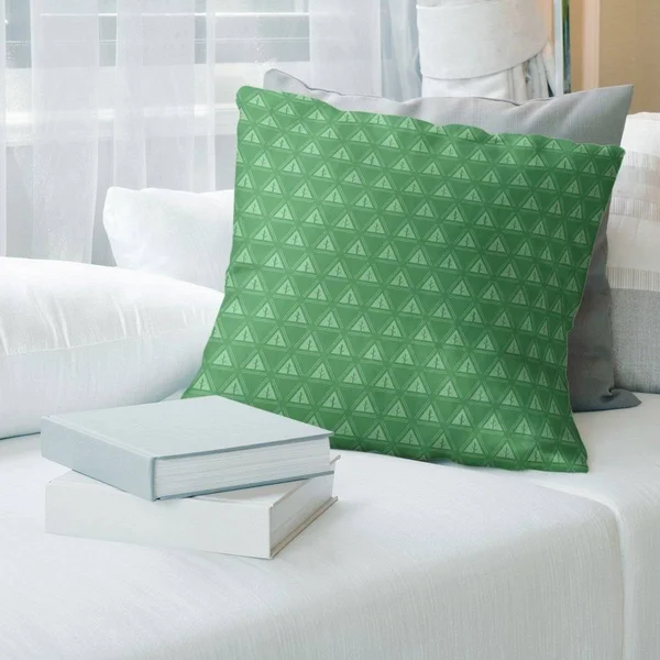 Porch & den Caitlin Monochrome Minimalist Tree Pattern Throw Pillow - 18 x 18 - Green - Synthetic Fiber