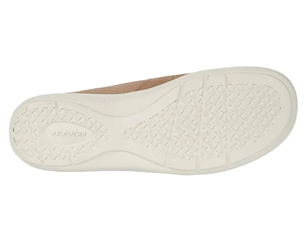 Aravon Women's Lia SlipOn Sneaker - Size: 11, Taupe Leather