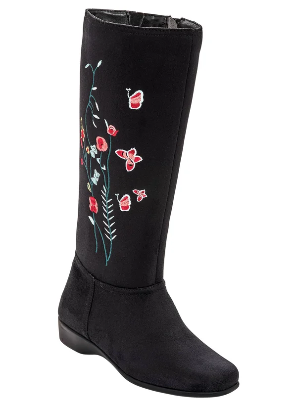 Adina Boot - 9 1/2 x Wide - Embroidered