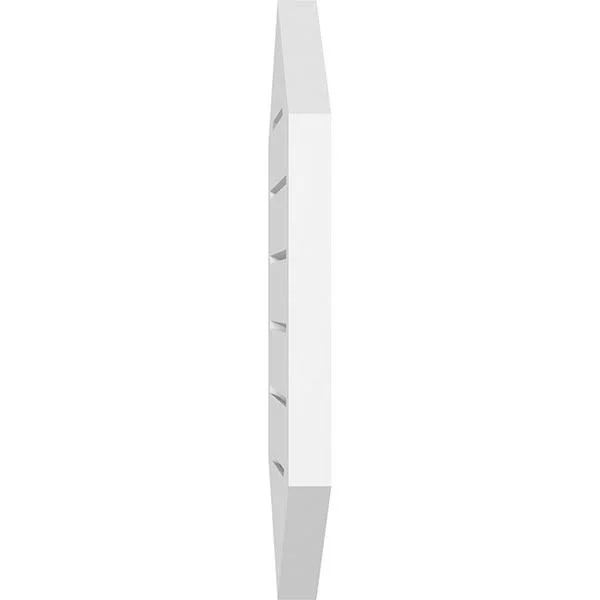 Ekena Millwork GVPVP16X2002SF-12 16x22W x 20x22H Vertical Peaked Surface Mount PVC Gable Vent 12/12 Pitch: Functional - w/ 2x22W