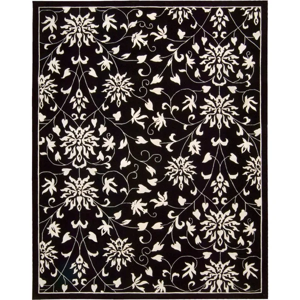 Nourison Versailles Palace VP49 3&6x22 x 5&6x22 Black, White Rug