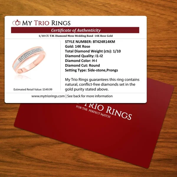 Rose Gold Mens Wedding Bands Zuri Mens Wedding Bands