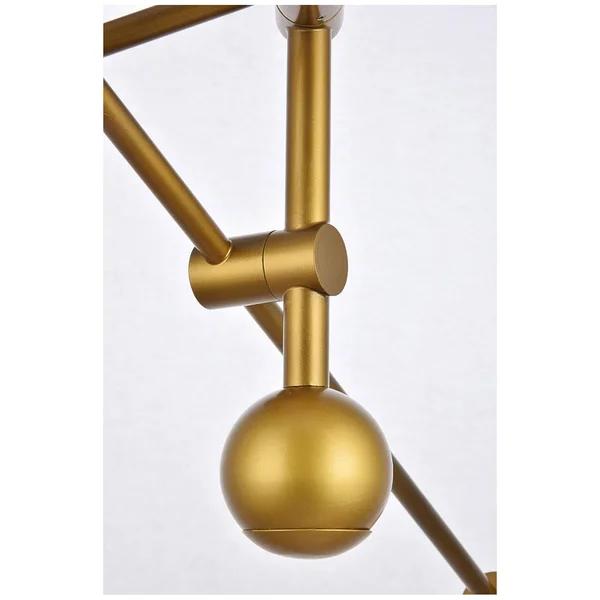 Elegant LD8008D29BR Axel 6 Lights Brass Pendant