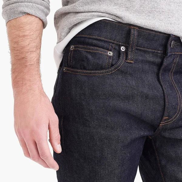 J.Crew Mens 250 Skinny-Fit Stretch on Demand Jean in Resin Rinse Wash (Size 30x30)
