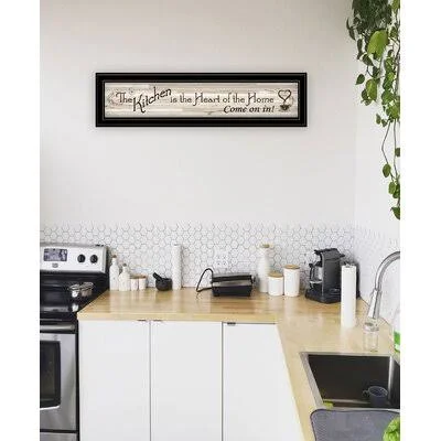 ME25630-Kitchen Is The Heart of The Home by Artisan Trendy D閏or 4U - Ready to Hang Framed Print, Trinx Frame Color: Black
