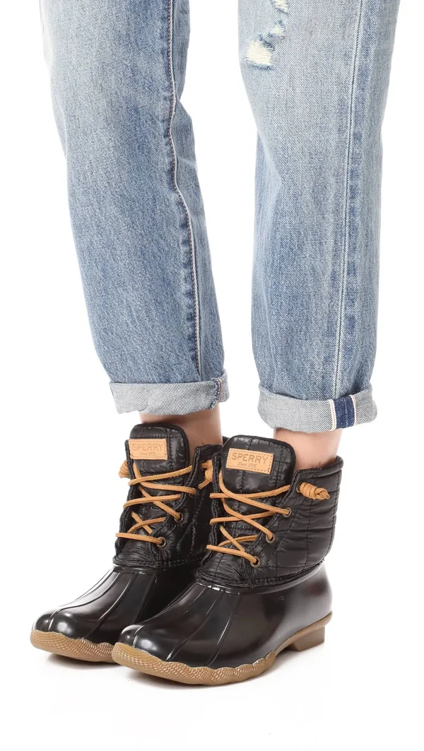 Sperry Top-Sider Women's Saltwater Boot Black 8.5