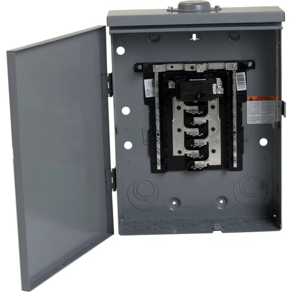 Square D HOM1224M100PRB Homeline Outdoor Main Breaker Load Center, 100 Amp, 12-Space 24-Circuit