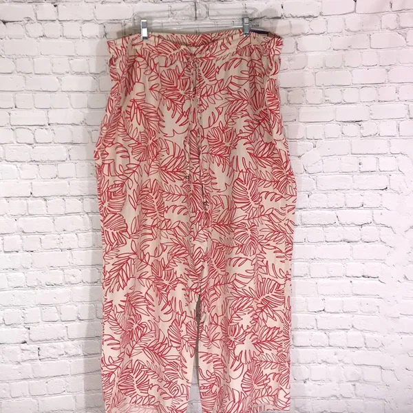 Lane Bryant Pants & Jumpsuits - Lane S Bryant Hemmed Linen Pants Size 2224 Nwt, Color: Orange, Size: 24W, Snd4880&s Close