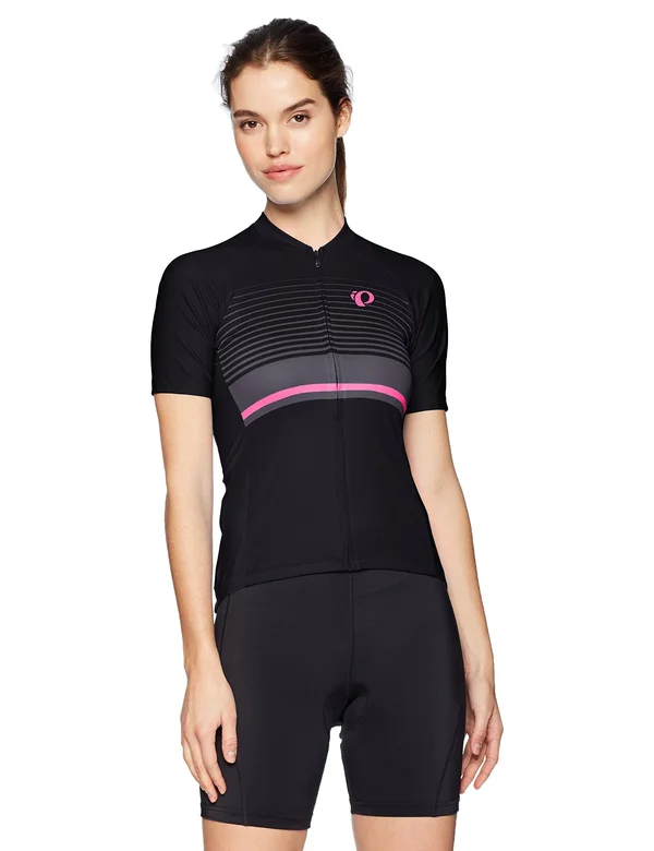 Pearl Izumi Women's Elite Pursuit Short Sleeve Graphic Jersey - Black/Smoked Pearl Flux - Medium