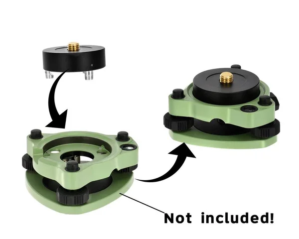 AdirPro Fixed Tribrach Adapter - Black