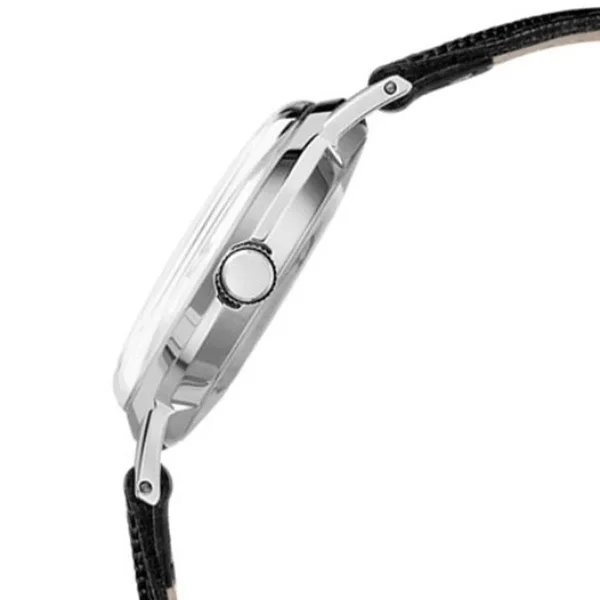 Timex Watch Men's Marlin Hand-Wound 34MM Leather Strap Stainless Steel/Black/Silver-Tone, Item # TW2R47900ZV