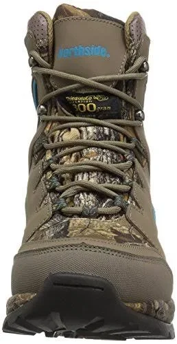 Northside Women & S Woodbury 800G Insulated Hunting Boot - Stone, Aqua
