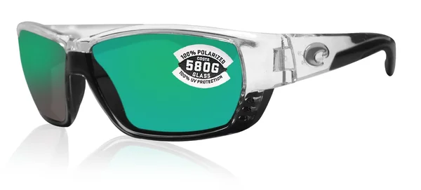 Costa Del Mar Tuna Alley Crystal, Green 580G Sunglasses