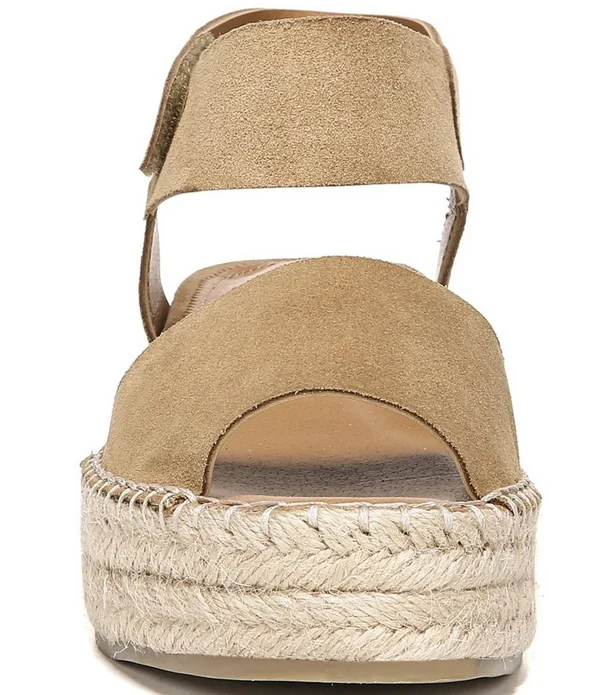 Sarto by Franco Sarto Oak Suede Espadrille Sandals, Womens, 6M, Black