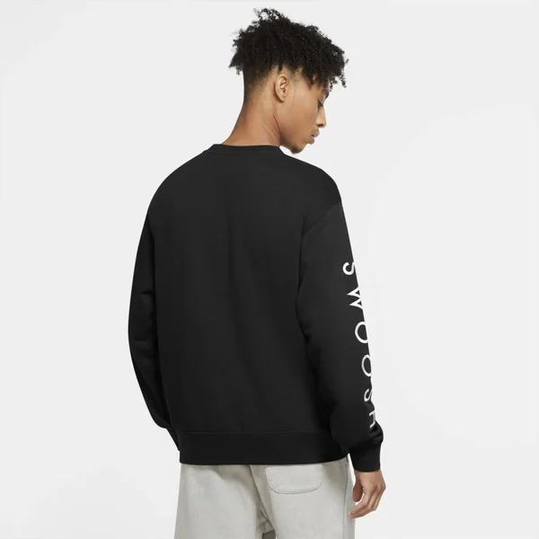 Nike Sportswear Swoosh Men's Crew Top in Black - Size: Xs, CU3906-010
