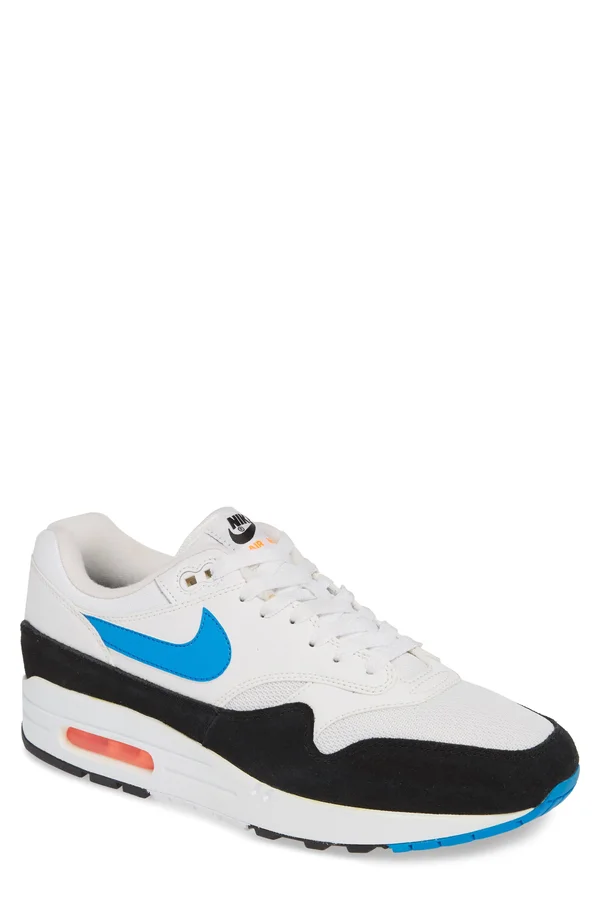 Men's Nike Air Max 1 Sneaker, Size 10 M - White