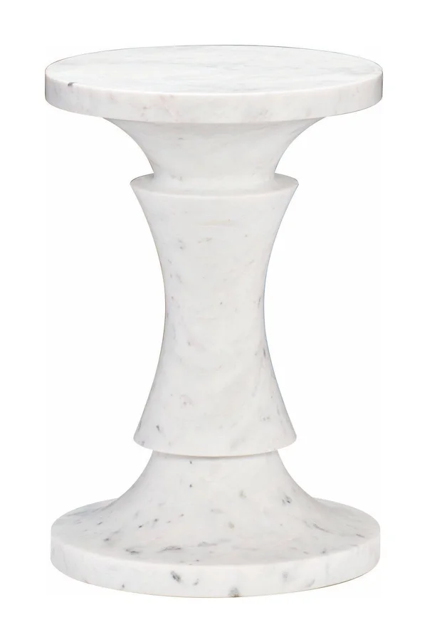 Bernhardt Cade Marble Drink Table - White