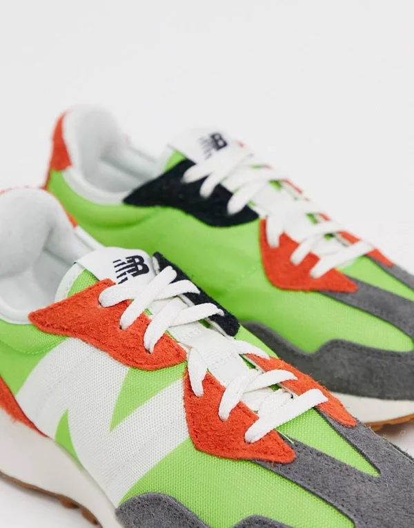 New Balance Men's 327 - Green/Orange (Size 7)