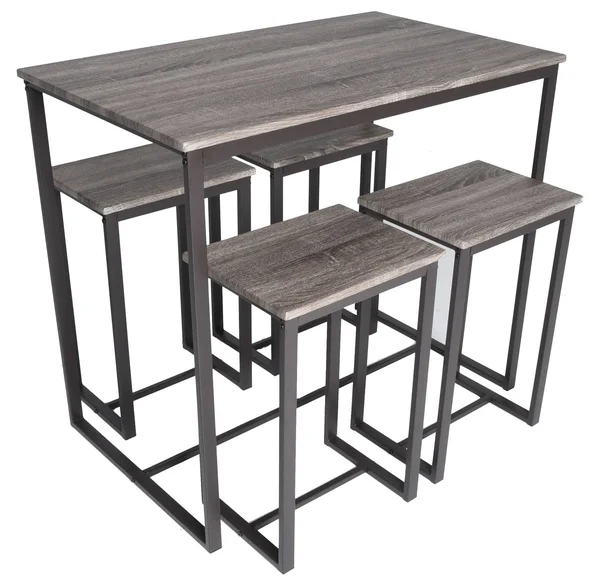Zenvida 5 Piece Bistro - Pub Table Set with 4 Stools