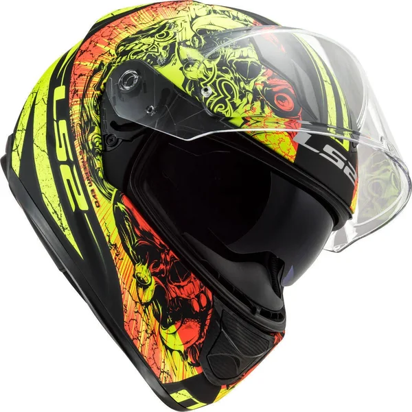 LS2 FF320 Stream Evo Throne Helmet (Matt Black|Yellow)