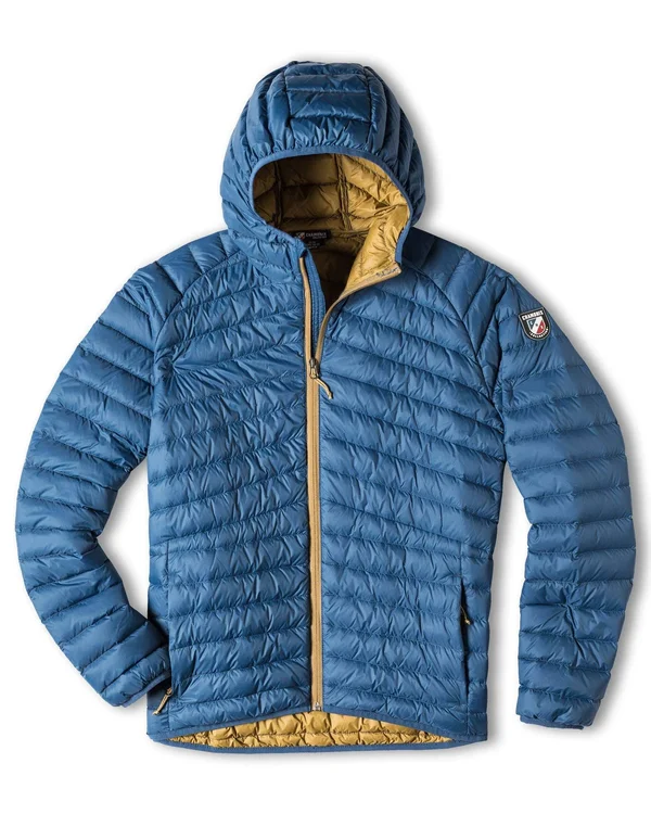 Chamonix Garat Hooded Down Jacket Smoke Navy Mens