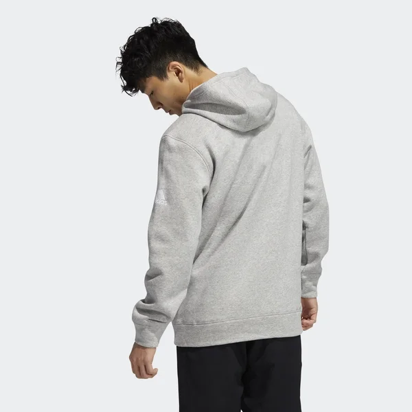 Adidas Fleece Sportswear Hoodie, Light Heather Grey, Men's Light Heather Grey, L
