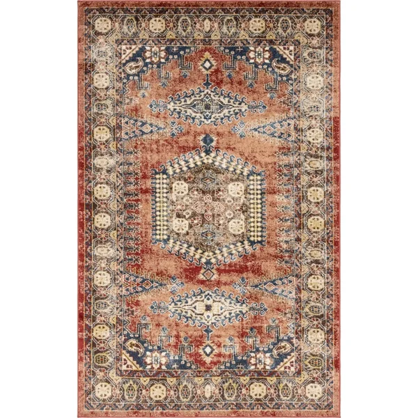 Unique Loom Larissa Utopia Area Rug - 5& x 8& Terracotta
