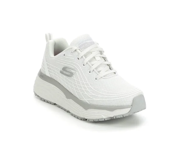 Women's Skechers Work Elite Slip Resistant 108016 Slip Resistant Shoes in White Medium