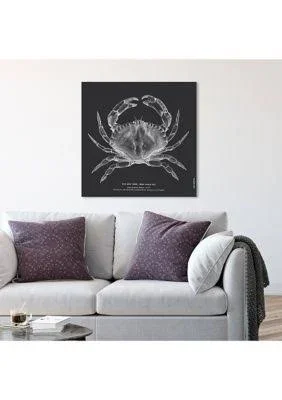 Oliver Gal Black The Red Crab Nautical Canvas