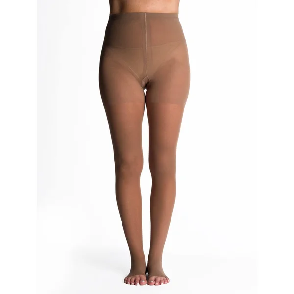 Sigvaris 783PLLO73 30-40 mmHg Womens Eversheer Open Toe Pantyhose Cafe - Large-Long