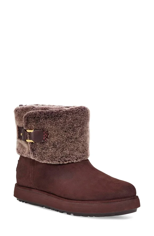 Ugg Women's Classic Berge Mini Suede in Brown, Size 6