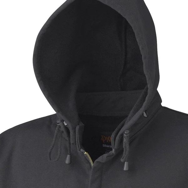 Pioneer V2570270-7XL Flame Resistant Heavyweight Safety Hoodie - Zip Style, Black, 7XL