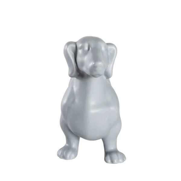 Nayothecorgi Standing Dachshund Ceramic Statue - Glossy Blue