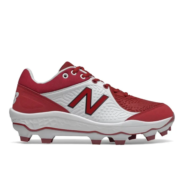 New Balance Men's 3000 V5 TPU Baseball Cleats, Maroon/White